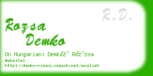 rozsa demko business card